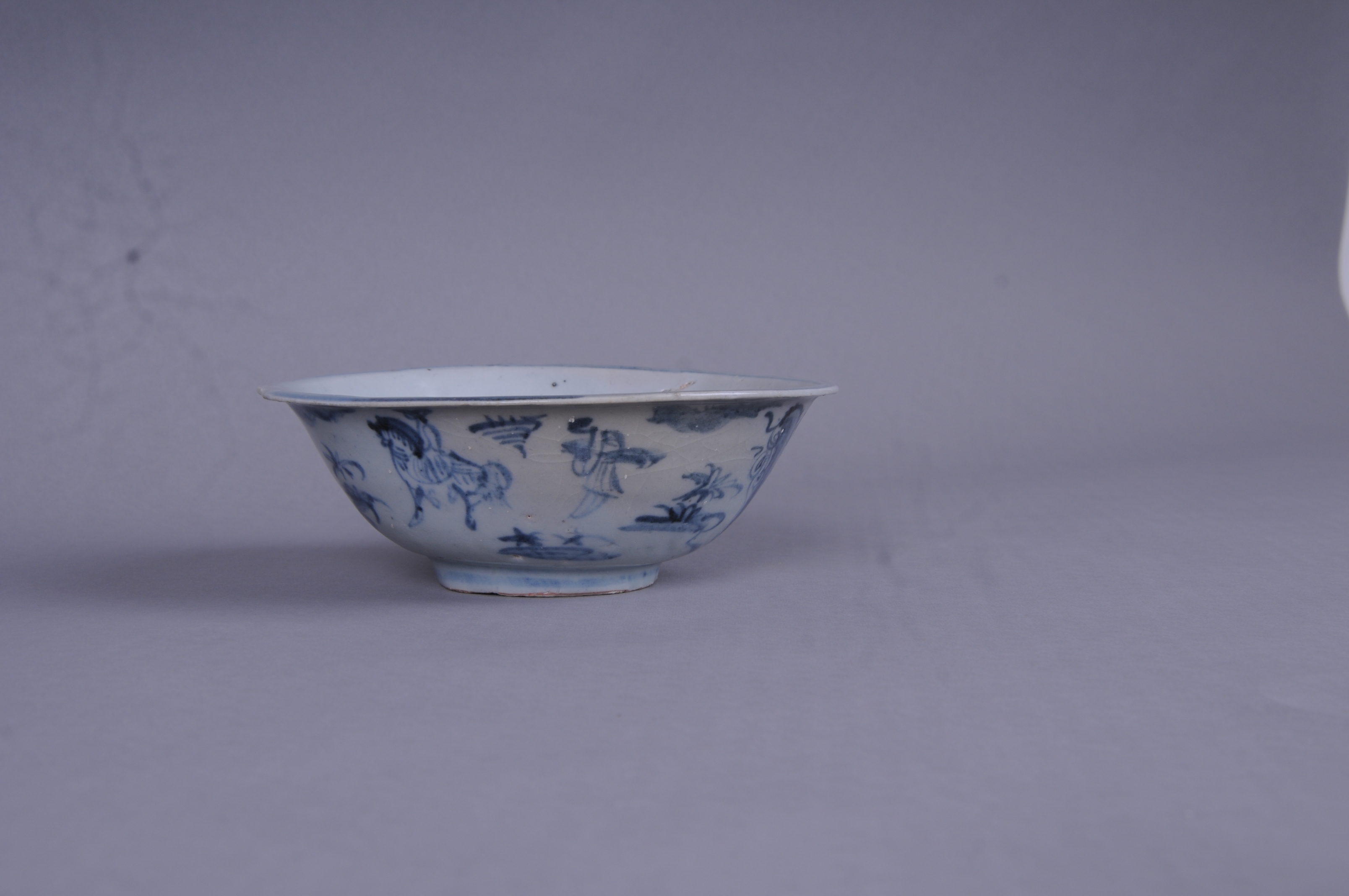 100717清青花垂钓纹碗