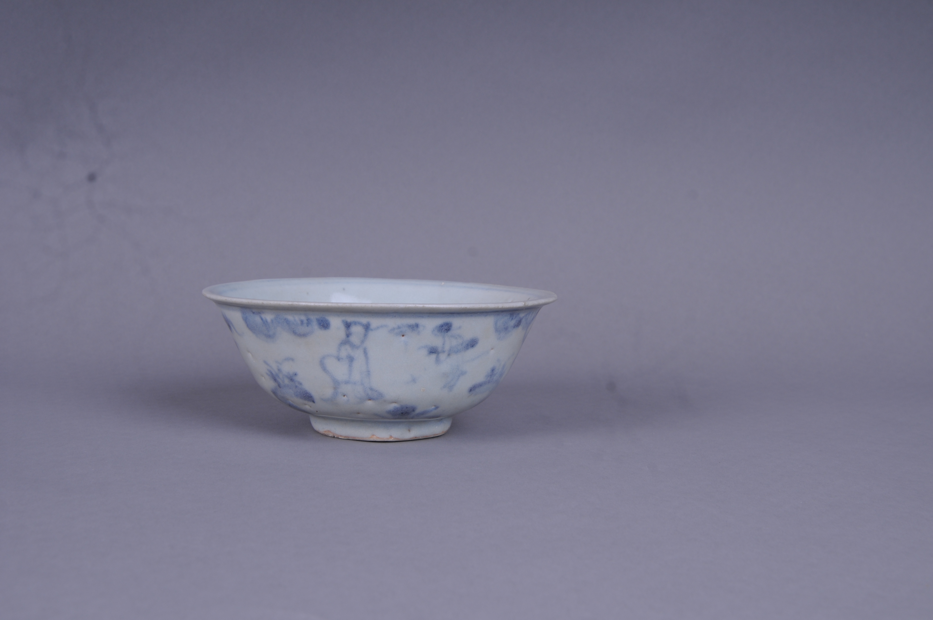 100716清青花人物树石纹碗