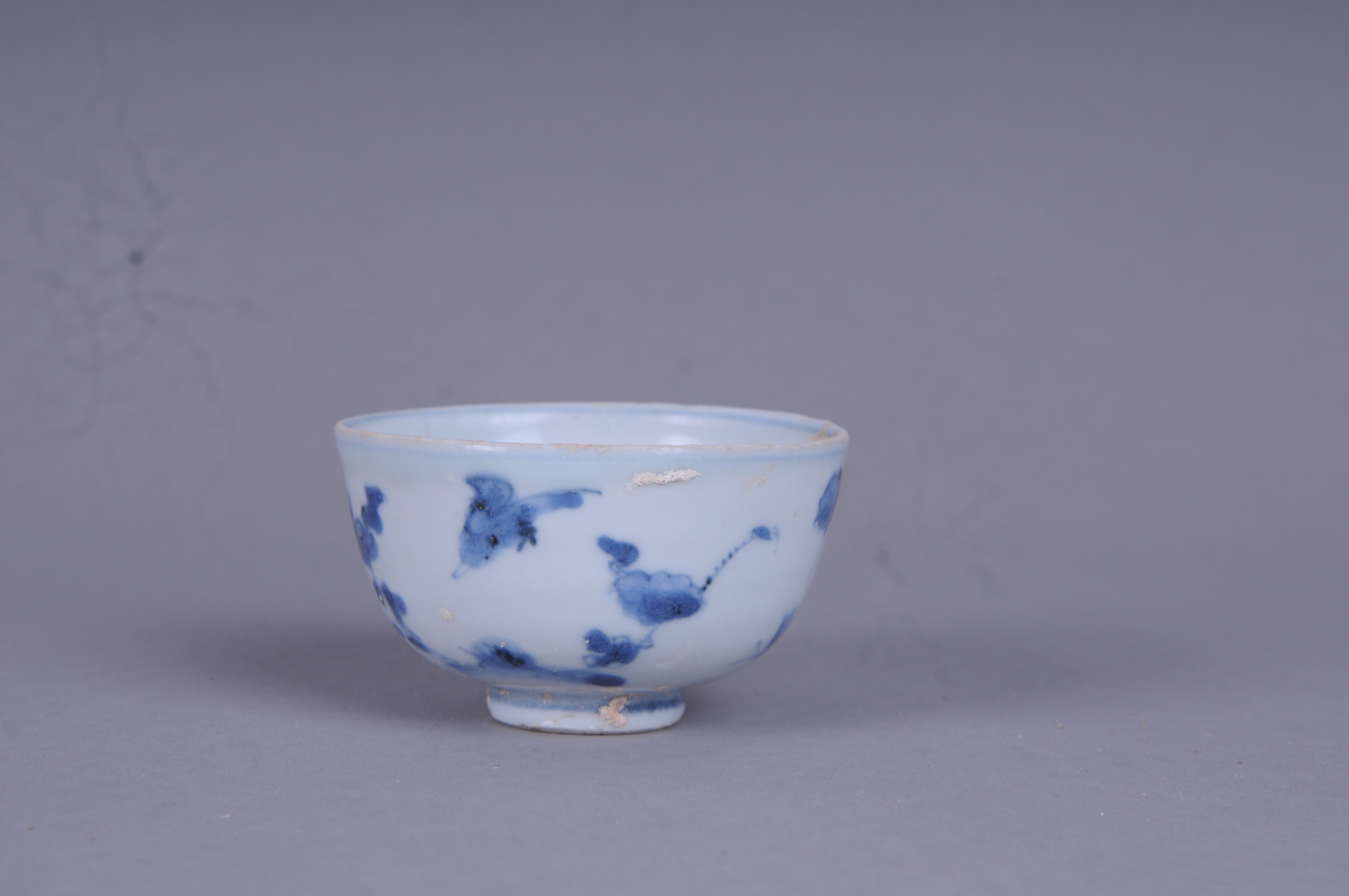 100701明青花弦纹杯