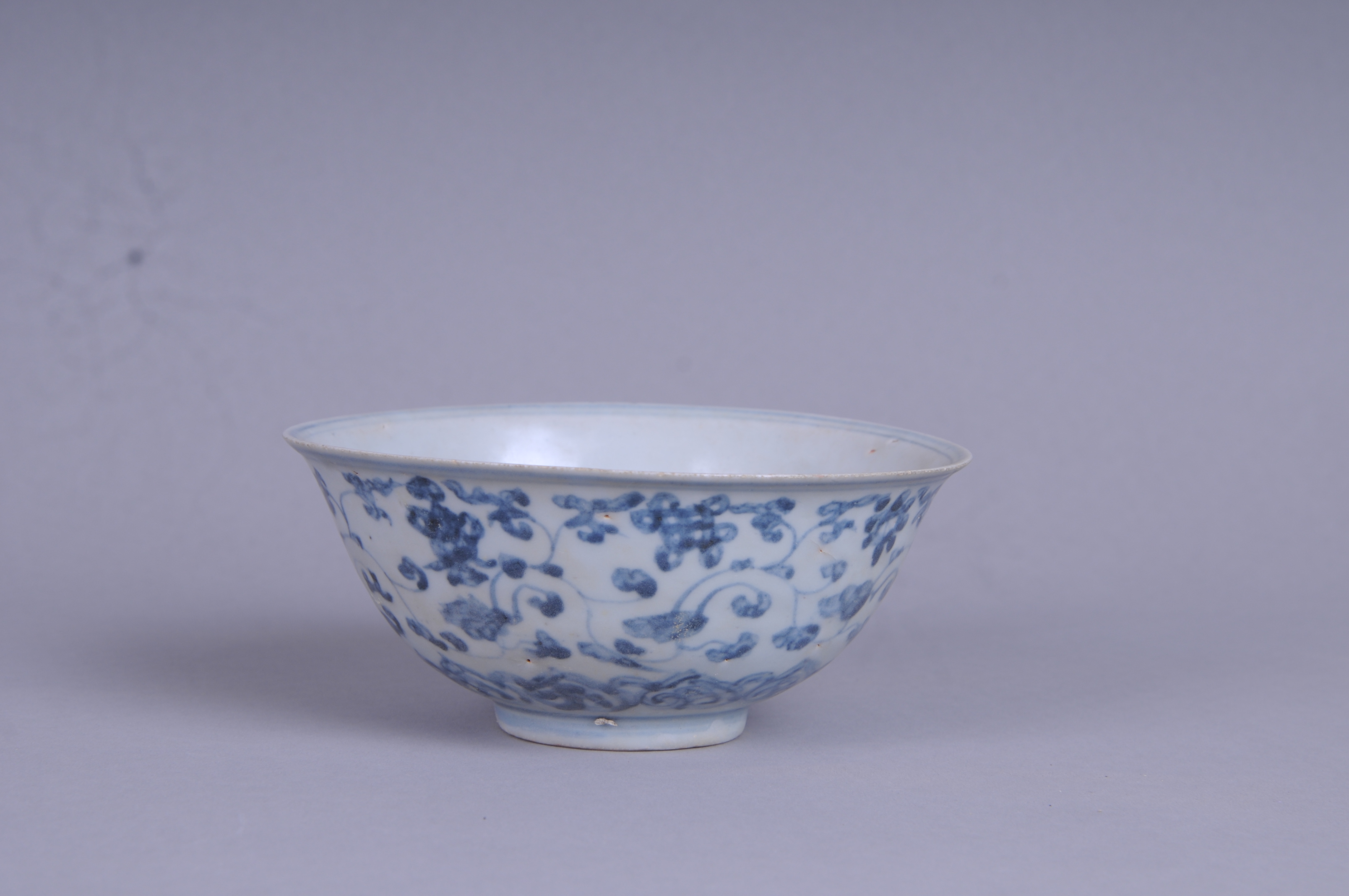 100732清青花树纹碗